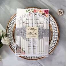 Modern Invitation Card Wedding Card Design Laser Cut Marriage Invitation Rectangle